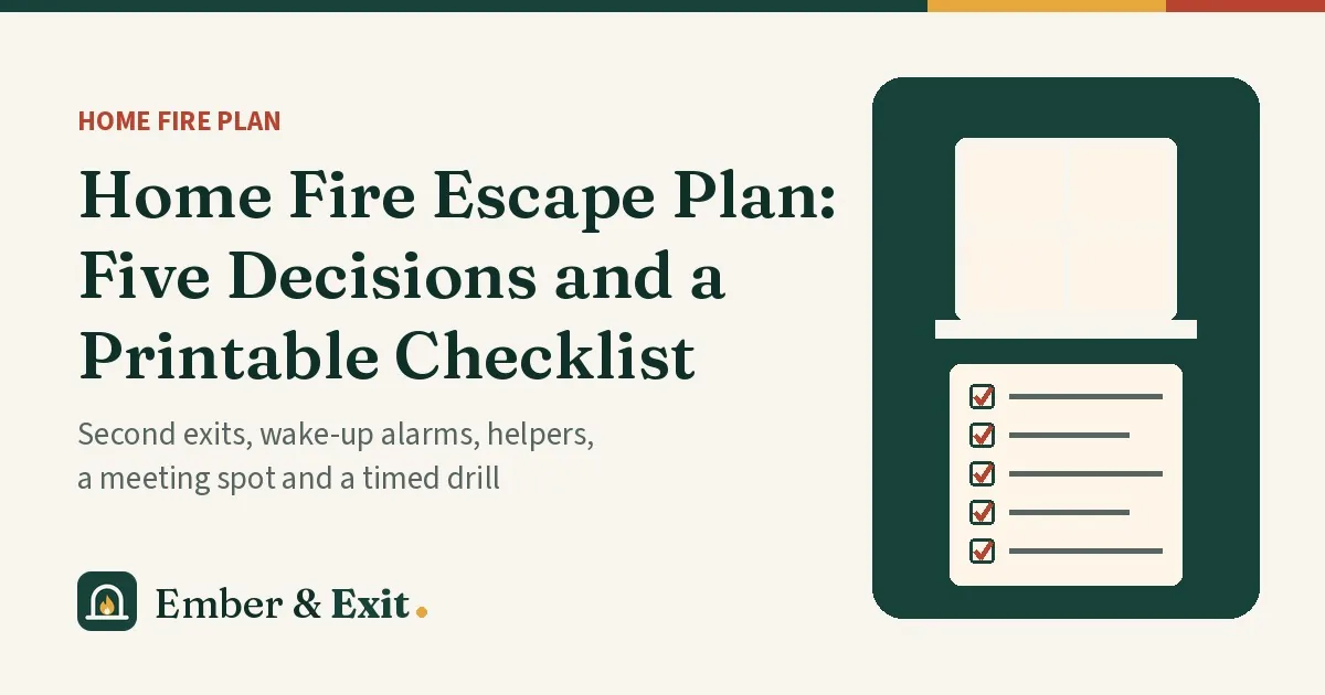 Home Fire Escape Plan: Five Decisions and a Printable Checklist